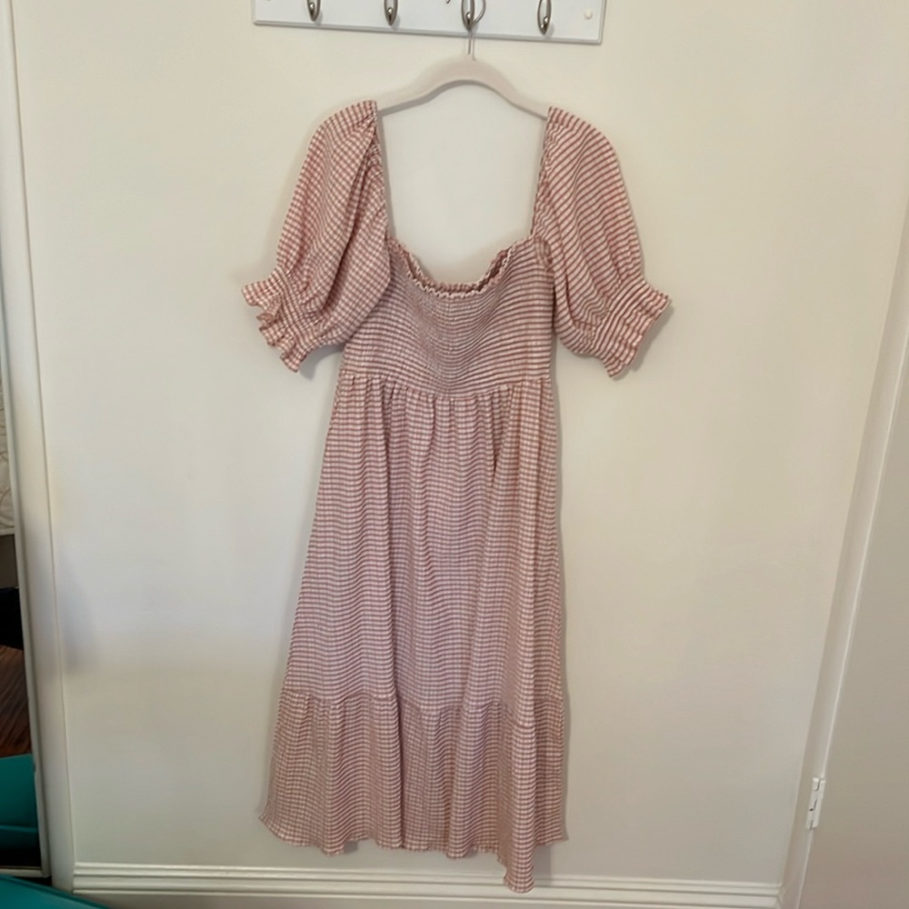 OPT midi pink nap dress